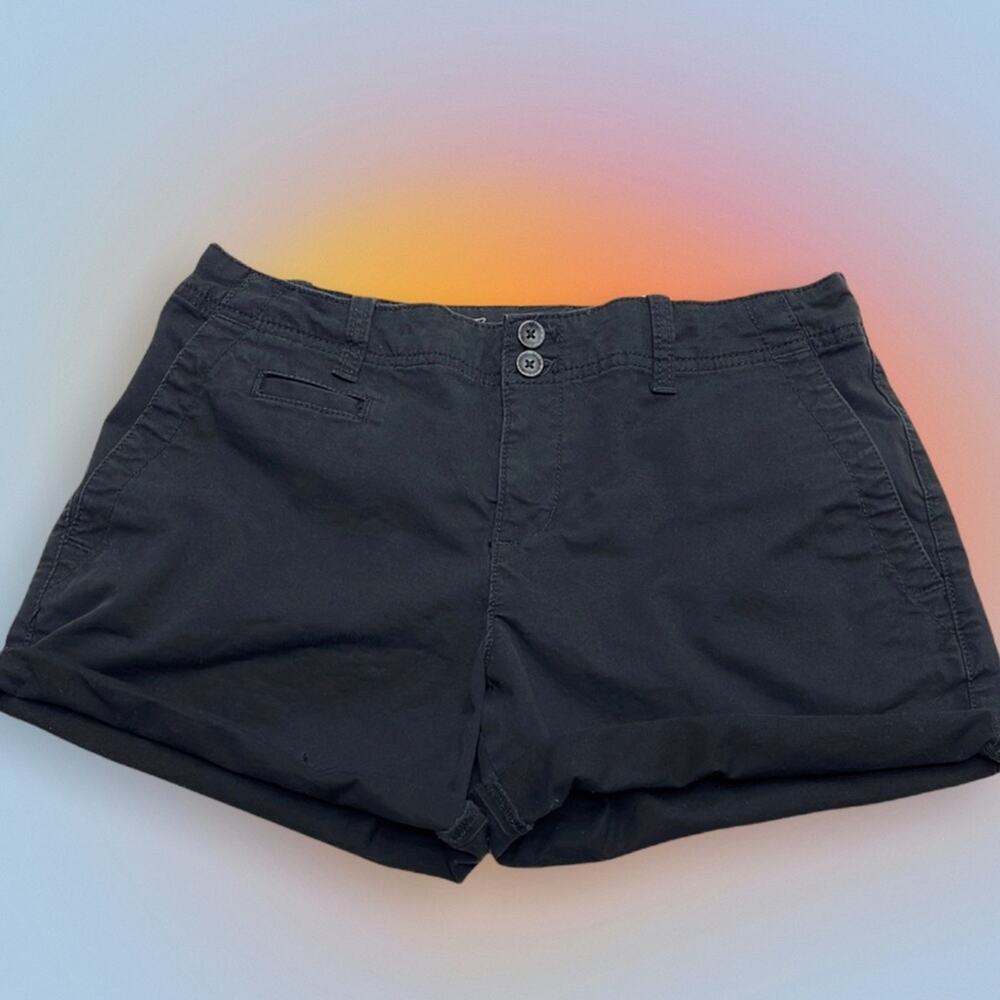 EDDIE BAUER Women’s 4 Black Cotton Stretch Shorts